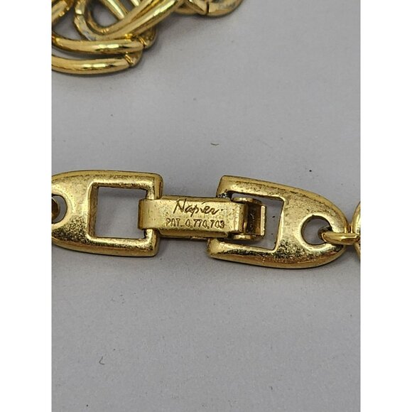 Vintage Jewelry Napier Pearl Necklace Napier Faux‎ Pearl and Gold Chain - Picture 4 of 5